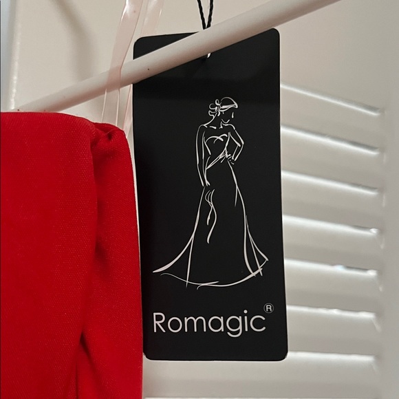 RoMagic Strapless Red Dress M - Picture 6 of 9